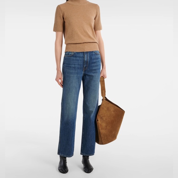 KHAITE Abigail High Waisted Straight Leg Jeans in Montgomery (24) - Picture 2 of 6